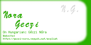 nora geczi business card