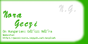 nora geczi business card